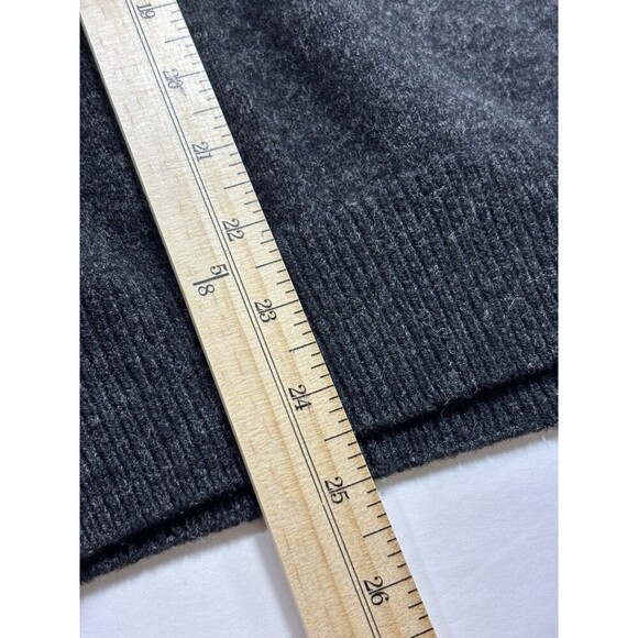 Barbour Wool Quarter Zip Sweater Dark Grey Large Zipper Long Sleeve Pullover - Picture 8 of 9